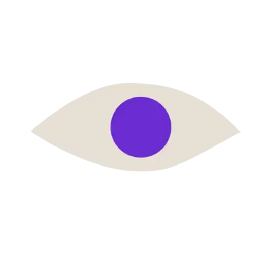 Icono de ojo para pagina de la tienda de zapatos para niños mimor